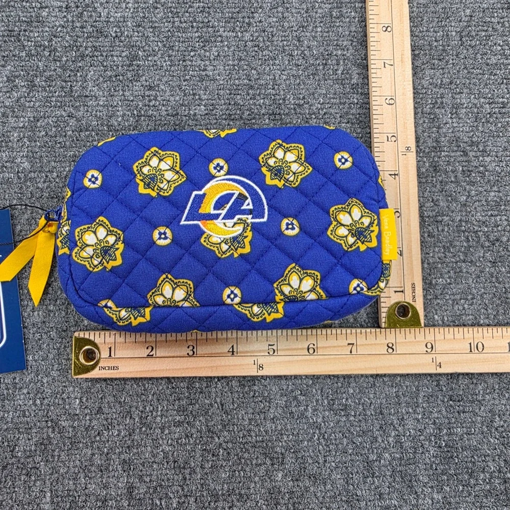Vera Bradley NFL Los Angeles Rams Mini Belt Bag Royal Blue Yellow Floral Quilted